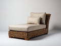 Tumbonas de ratán 190x78x80 cm - marrón natural - diseño reclinado de líneas envolventes