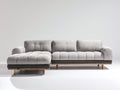 Sofás de esquina tela 260x170x84 cm - gris claro - diseño moderno con chaise longue para salón